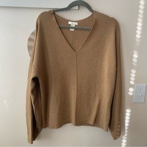 - H&M camel color v neck sweater warm good condition